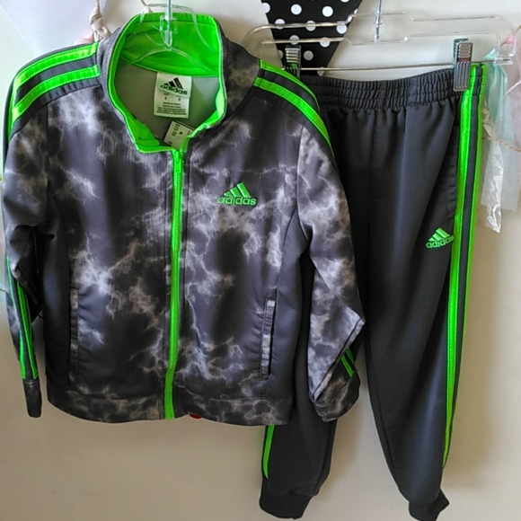 leather adidas jogging suit